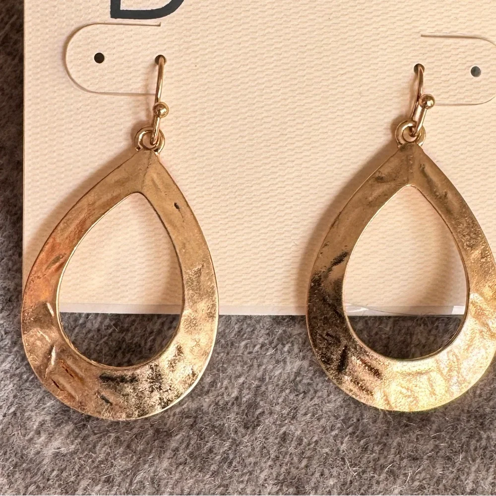 New Directions Gold Teardrop Earrings